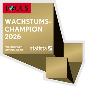Wachstums-Champion 2026 (Focus Business, Statista)